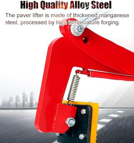 Alloy Steel Paver Stone Lifter Tools - Granite Curb Lifting Clamps, Scissor Tongs, Paver Slab Mover with Polyurethane Mats (L-Opening 18-30cm (7 1/8'-11 3/4')