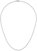 Diamond2Deal Platinum Polished 1.3mm Solid Cable Chain Necklace 16' to 30' Neck Jewelry Men, 4.35 gram
