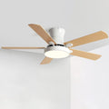 Flush Mount Ceiling Fan with Lights Wood Modern Ceiling Fan with Remote 42 Inch Mute Ceiling Fans with Lights for Bedroom Outdoor Ceiling Fans for Patios with Light