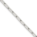 The Black Bow 4.25mm Sterling Silver Solid Elongated Open Cable Chain Necklace