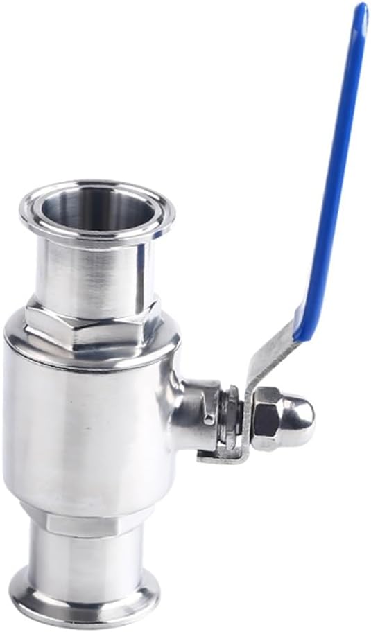316L Stainless Steel Ball Valves,Quick-Opening Clamp Snap-in Food-Grade Straight-Through Quick-Connect Valve(2')