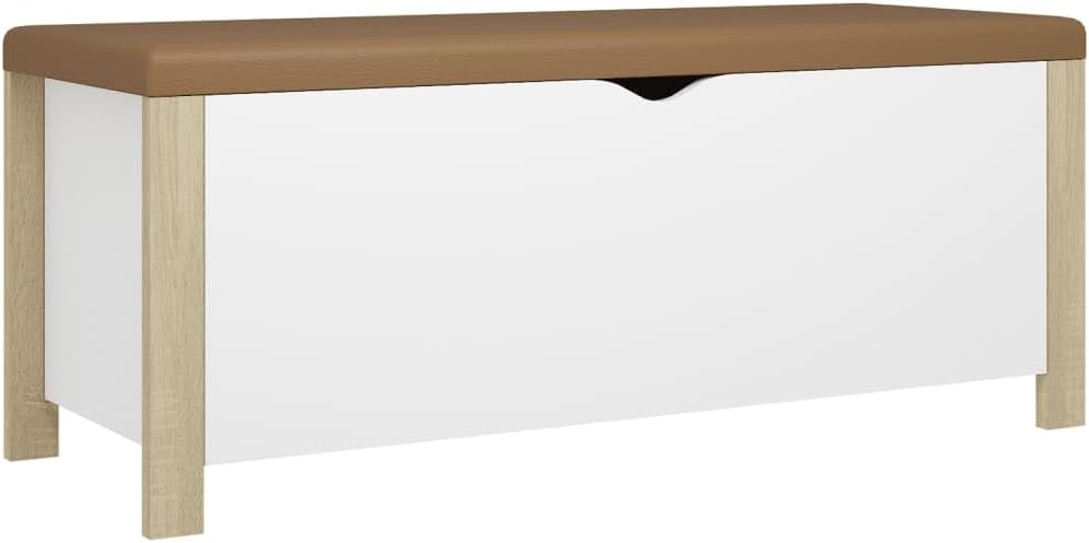 Modern Design Storage Box with a Cushion Bench, Entryway Bench with Cushioned Seat for Living Room, Home, Office, 41.3'x15.7'x17.7',-375