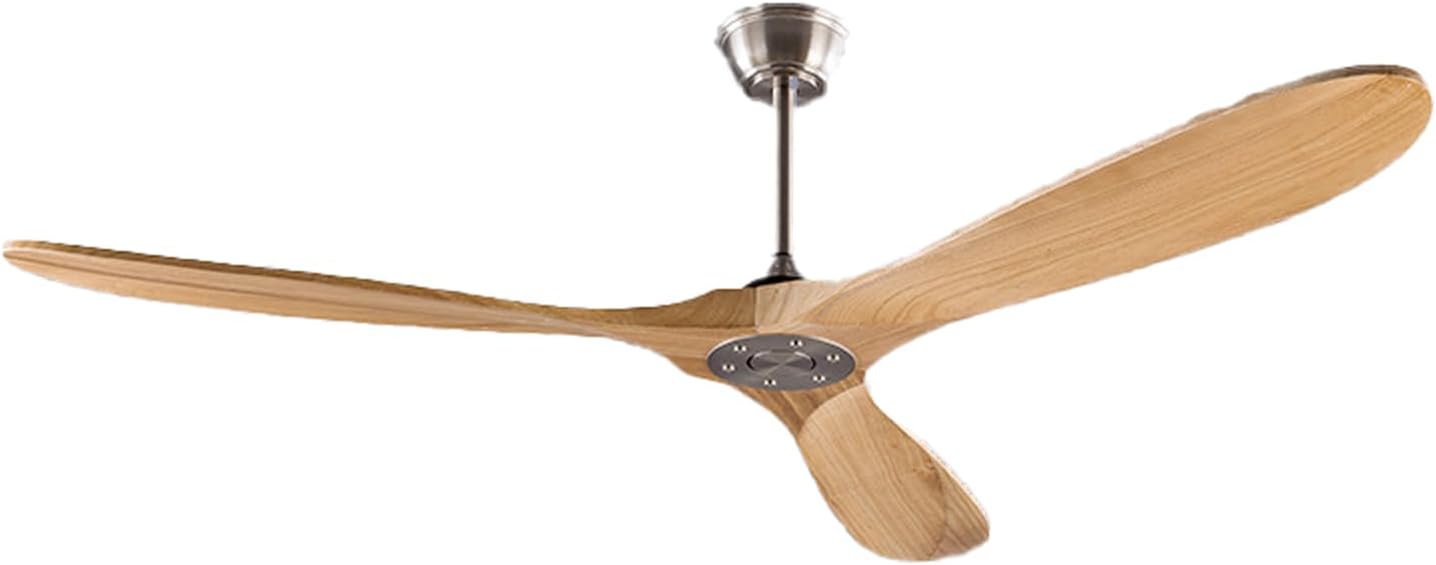 Ceiling Fan with Remote, Log Home Fan Retro Lamp Lighting, Modern Outdoor Matte Black Ceiling Fans for Patios, No Light Included