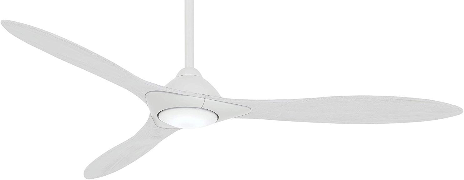 Minka-Aire F868L-WHF/WHF Sleek 60 Inch Smart Ceiling Fan with DC Motor and LED Light in Flat White Finish with Flat White Blades Compatible with Alexa, Nest, Ecobee, Google Home and iOS/Android App