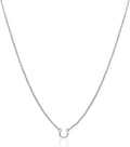 Honolulu Jewelry Company 14K Solid Gold 1.2mm Adjustable Cable Chain Necklace - Clasp stays in back with Pendant Saddle (TM)