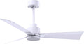 Matthews AK-MWH-MWH-42 Alessandra Wet Rated 42' Outdoor Ceiling Fan without Light, Remote Included, Silent DC Motor, Matte White