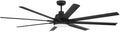 Craftmade Rush 72' Hangdown Only Indoor/Outdoor Flat Black Finish Ceiling Fan, LED Light Kit, Remote Control Included, Smart WiFi Enabled with Voice Activation, works with Alexa & Smart Home Devices