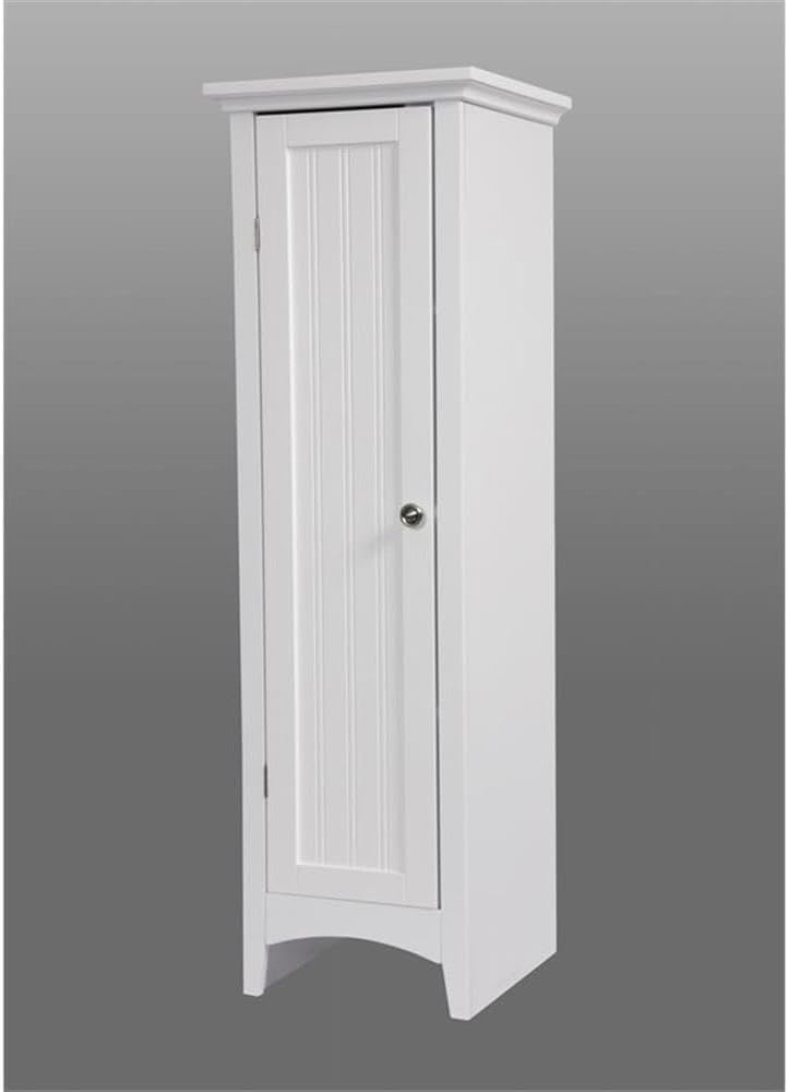 OS Home and Office Furniture 15' 1-Door Wood Kitchen Storage Pantry in White