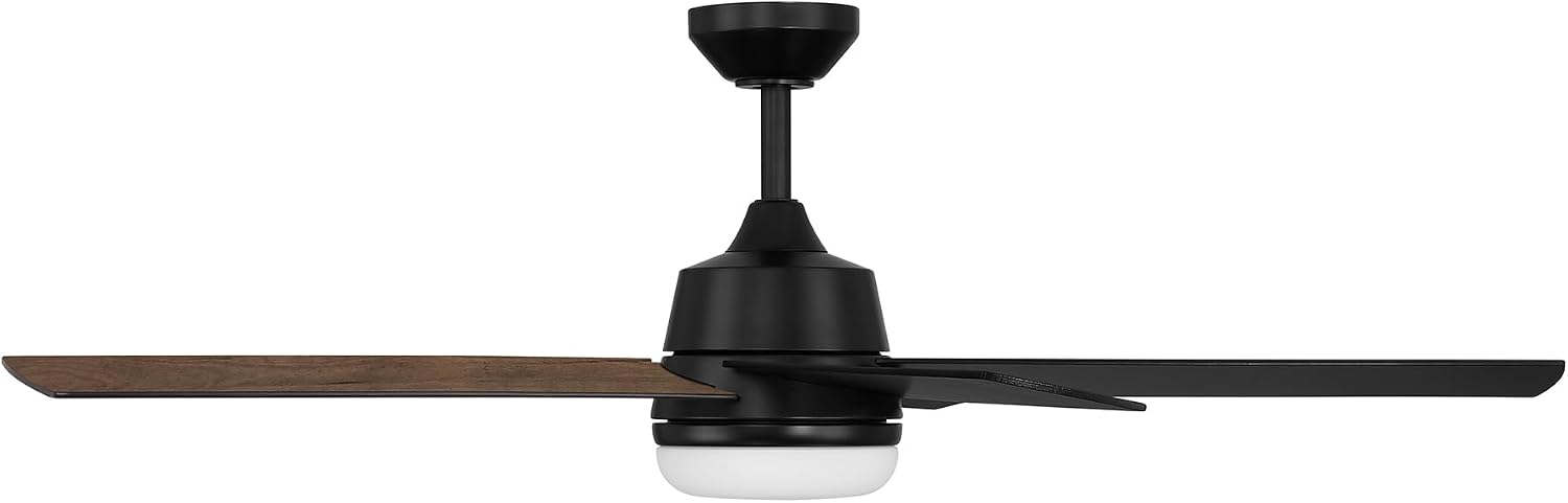 DESIGNERS FOUNTAIN Astrea Smart Ceiling Fan with Lights, 52 Inch LED Light Indoor Outdoor 5-Blade Fan, Remote Control, RGB, Matte Black, FS-ATR52RGB-MB
