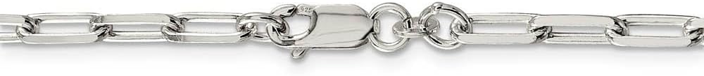 The Black Bow 4.25mm Sterling Silver Solid Elongated Open Cable Chain Necklace