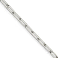 The Black Bow 4.25mm Sterling Silver Solid Elongated Open Cable Chain Necklace