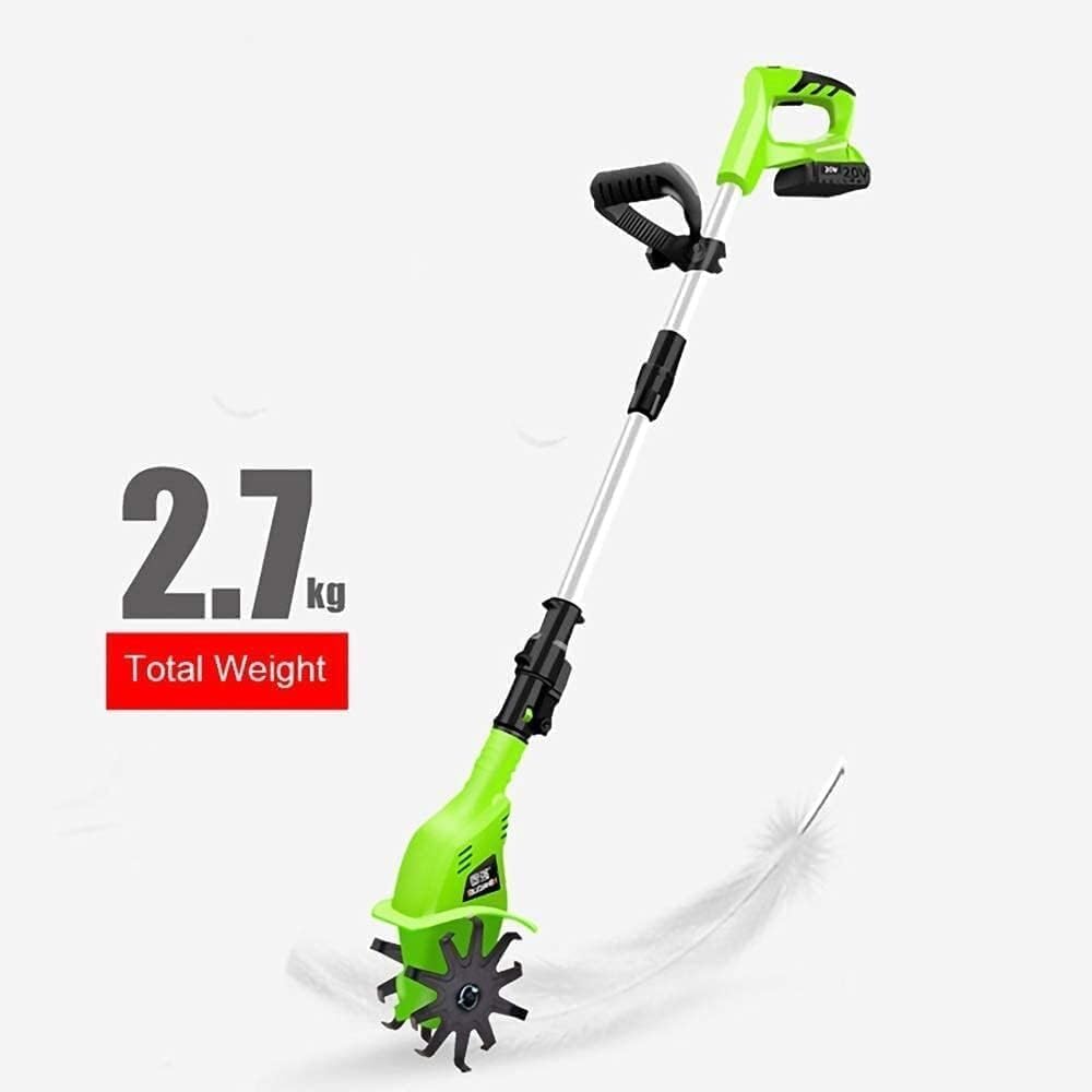 MaiBuL LNNW Garden Cultivator Garden Tiller, Electric Cordless Hand Tiller Cultivator with 4000mAh Rechargeable Lithium Battery and Charger for Garden, Vegetable Plots