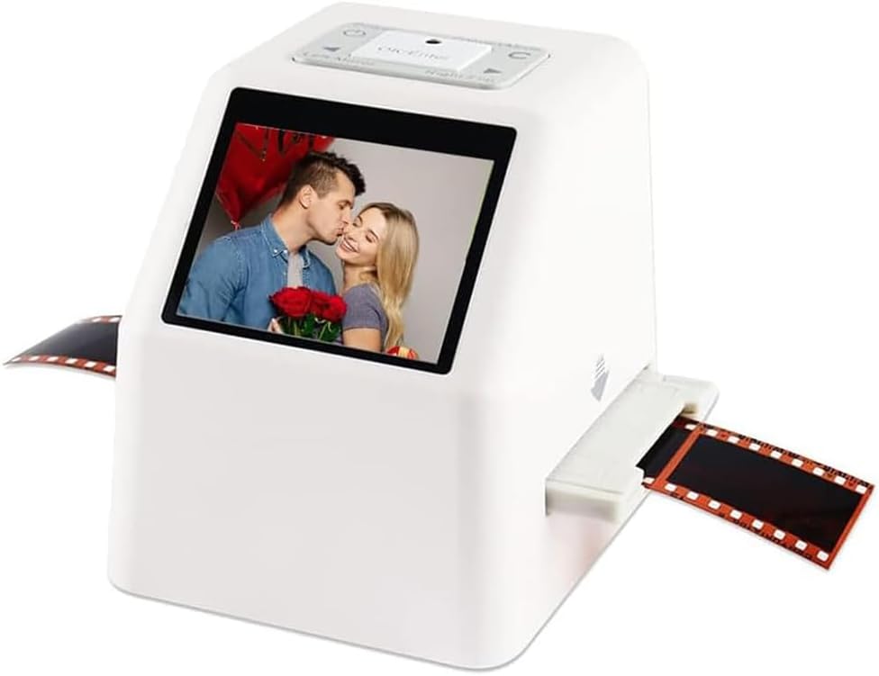 Digital Film Scanner, Negatives and Slide Scanner with 2.4In LCD Screen, Professional Film Scanner Digitizer for Convert 8Mm to JPEG