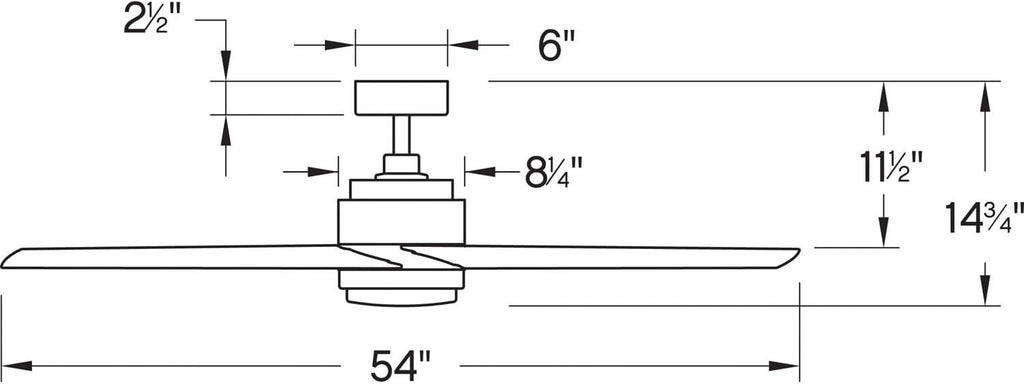 Hinkley Tier 54' Indoor/Outdoor Smart Ceiling Fan with Light + Remote - Composite Fan Blades, Integrated LED - Brushed Nickel