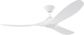 Generation Lighting 3MGMR60RZW-V2 Maverick Coastal Ceiling Fan with Remote Control, Wet Rated Indoor Outdoor Fan, Marine Grade Steel, Reversible DC Motor, 3 Blade High CFM (Matte White, 60-Inch)