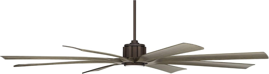 Possini Euro Design 80' Defender Rustic Farmhouse Indoor Outdoor Ceiling Fan with Dimmable LED Light Remote Control Oil Rubbed Bronze Damp Rated for Patio Exterior House Porch Gazebo Garage Barn