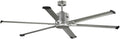 Progress Lighting P250017-152 Dual Mount Ceiling Fan, Indoor/Outdoor Nickel with Wall Control, 72-Inch