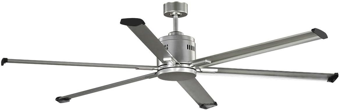 Progress Lighting P250017-152 Dual Mount Ceiling Fan, Indoor/Outdoor Nickel with Wall Control, 72-Inch
