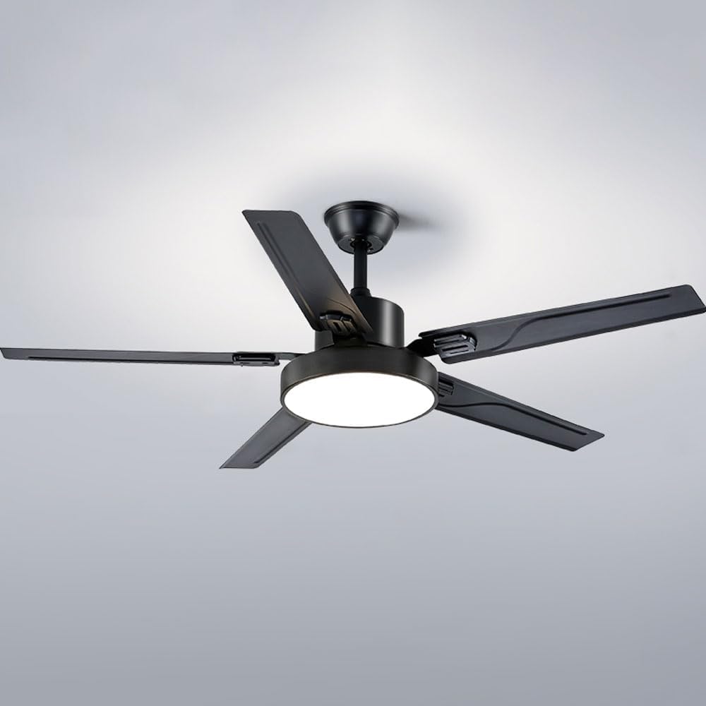 42 Inch Modern Ceiling Fan with Lights Frequency Conversion Remote Ceiling Fan Light 6 Speed 3 Color Bedroom Ceiling Fan Outdoor Ceiling Fans for Patios with Light