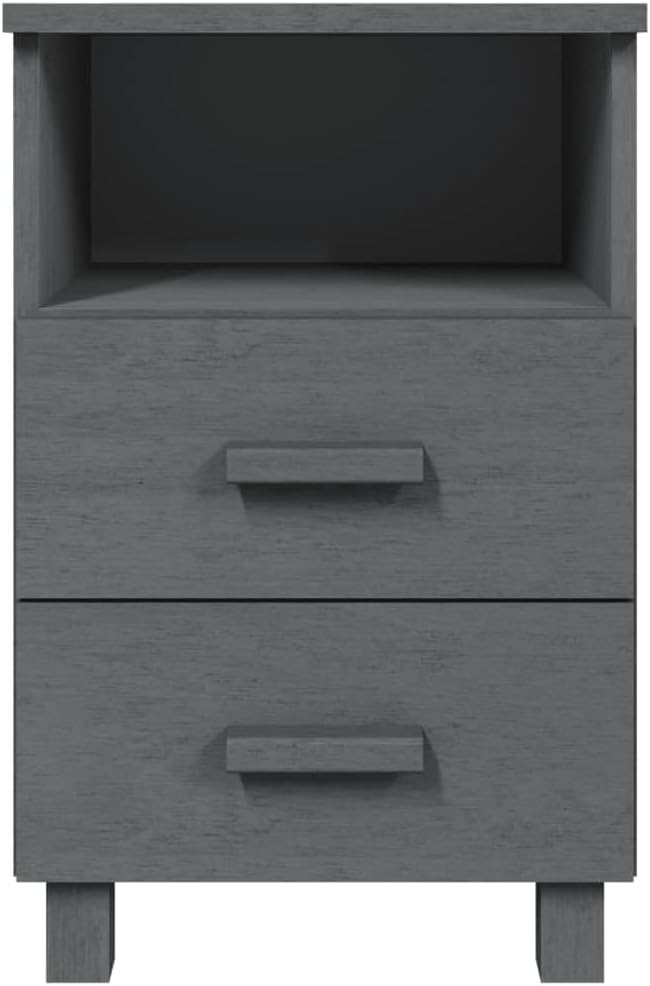 Bedside Cabinet with Two Drawers and an Open Compartment, 24.4' Tall Bedside Table Wooden Cabinet for Home, Office, 15.7'x13.8'x24.4',-950