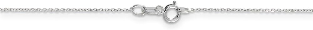 10k White Gold .5mm Solid Diamond-Cut Cable Chain Necklace