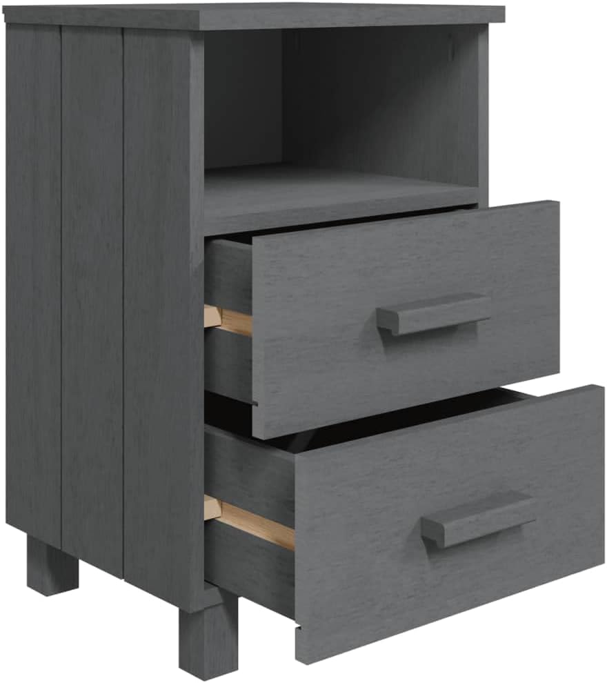 2 pcs Bedside Cabinet with Two Drawers and an Open Compartment, 24.4' Tall Bedside Table Wooden Cabinet for Home, Office, 15.7'x13.8'x24.4',-954