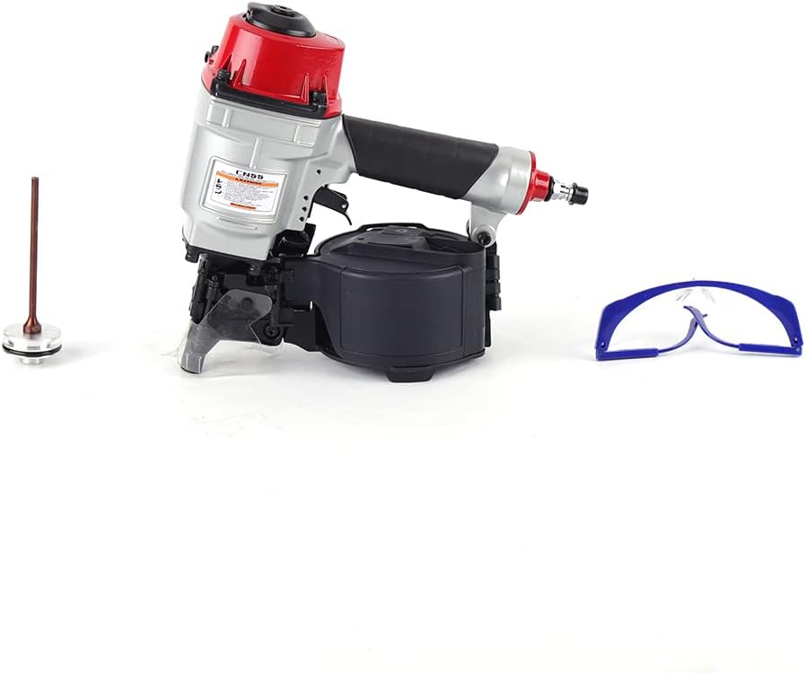 Pneumatic Coil Nailer, CN55 75-100PSI Hand Air Coil Siding Nail Gun Tool For Wooden Furniture Fences Plywood 25-57mm