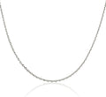 925 Sterling Silver 2mm Thin Rolo Cable Chain Necklace 18 inch Polished for her for him