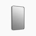 Kohler 26052-BLL Essential Rectangular Bathroom Mirrors, Bathroom Mirrors for Over Sink, 22 in. W x 34 in. H, Matte Black