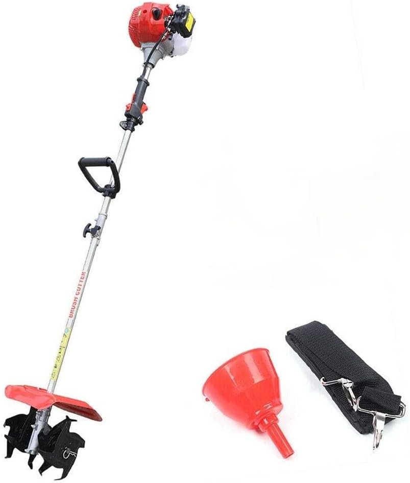 Garden Tiller, 42.7CC 2-Stroke Gas Powered Mini Tiller Cultivator for Gardening, Rototiller for Gardening Tiller Cultivator Farm Plant Garden Yard Lawn Tilling for DIY or Landscapers