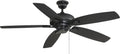 Meridian M2016MBK 52' Ceiling Fan with Pull Chain, No Light, Matte Black