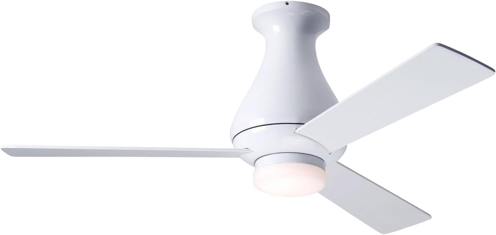 Modern Fan Company ALT-FM-GW-42-WH-271-005 Altus Flush 42' Ceiling Fan w/LED, Remote/Wall Ctrl, Gloss White