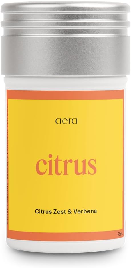 Aera Waterless Plug-in Essential Oil Diffuser for Large Rooms + Citrus Fragrance Capsule – Wi-Fi App & Alexa Control – Luxury Home Fragrance Scent Machine Starter Kit (Includes 1 Capsule)