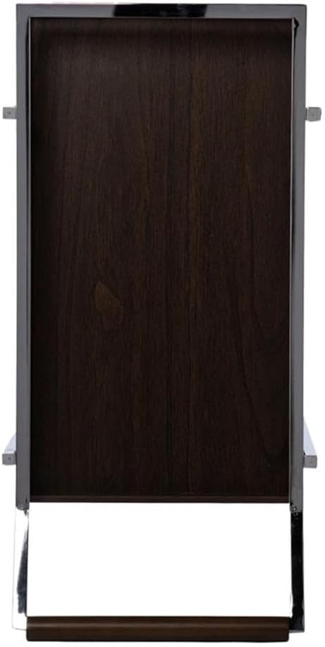 SEI Furniture Dorben Rolling Bar Cart, Wine Glass and Glass Holder, Brown