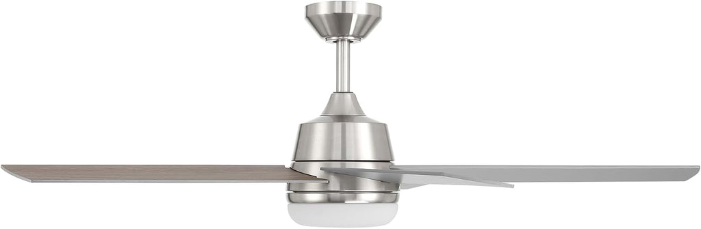 DESIGNERS FOUNTAIN Astrea Smart Ceiling Fan with Lights, 52 Inch LED Light Indoor Outdoor 5-Blade Fan, Remote Control, RGB, Brushed Nickel, FS-ATR52RGB-BN