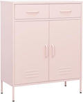 Steel Storage Cabinet with 2 Drawers and Adjustable Shelf, Metal Side Cabinet for Home, Office, Entryway and Hallway, 31.5'x13.8'x40',-331