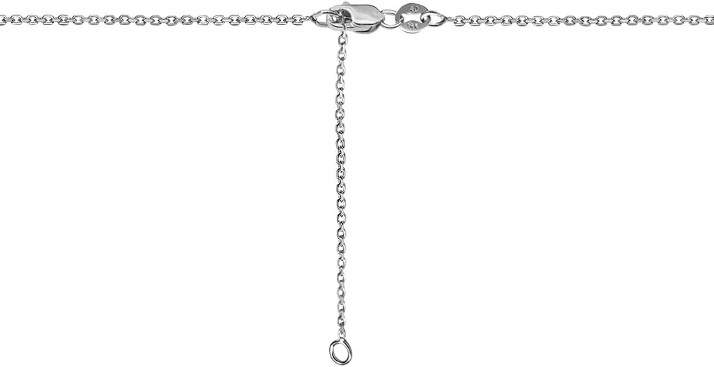 Honolulu Jewelry Company 14K Solid Gold 1.2mm Adjustable Cable Chain Necklace - Clasp stays in back with Pendant Saddle (TM)