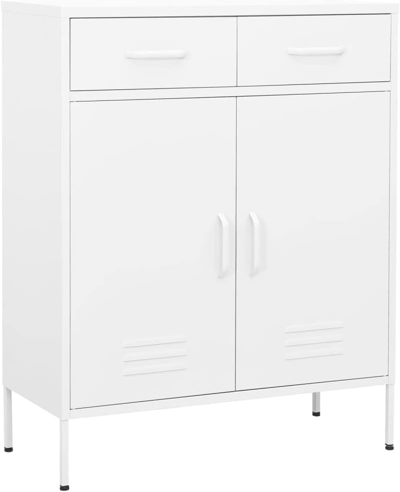 Steel Side Storage Cabinet, Modern Sideboard Storage Cabinet with Legs for Home, Office, Entryway and Hallway, 31.5'x13.8'x40',-325