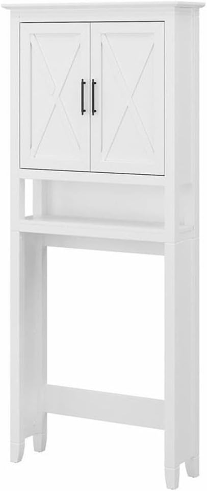 Bush Home Key West Over The Toilet Storage Cabinet in White Ash