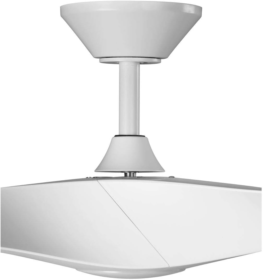Ryne Collection 52-Inch 3-Blade Matte White LED DC Motor Transitional Indoor/Outdoor Ceiling Fan