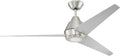 Craftmade Outdoor Ceiling Fan with LED Light ACA56BNK3 Acadian 56 Inch WET Patio with Wall Control, Brushed Nickel