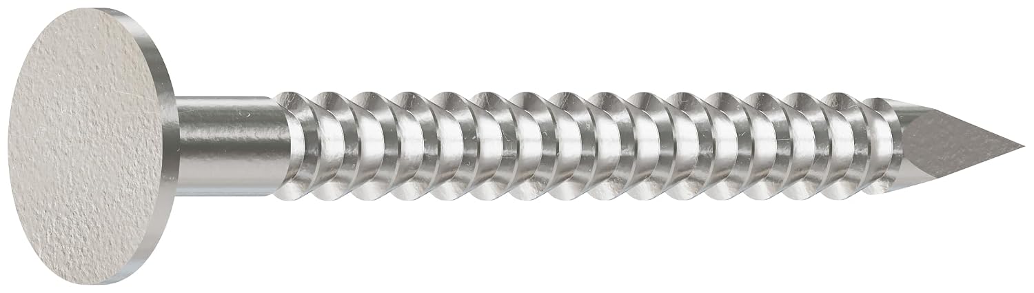 Simpson Strong-Tie S410ARNB Roofing Nail - 1-1/2 in. x 0.131 in. Annular Ring Shank Increases Withdrawal Resistance, Type 304 Stainless Steel, Diamond Point, Full Round Head (25 lb.)