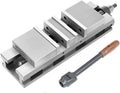 Heavy-Duty Machine Two-Way Angle Solid Flat-Nose Pliers CNC Double-Opening Machine Vise 4 6 Inch Clamp(4 inch)