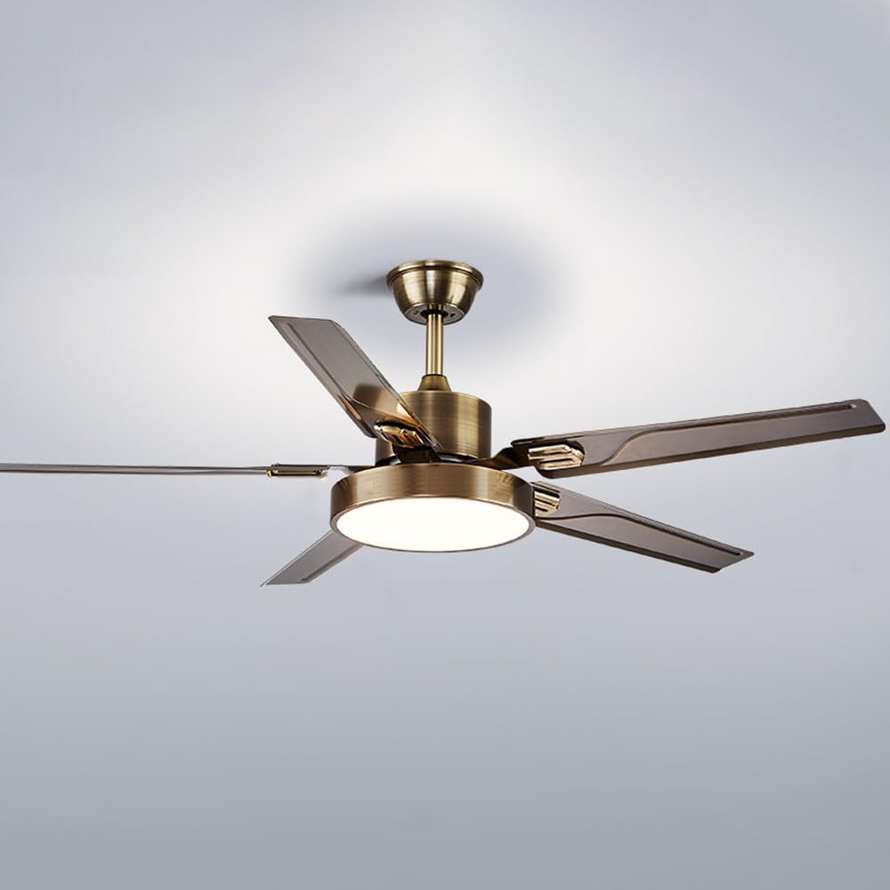 42 Inch Modern Ceiling Fan with Lights Frequency Conversion Remote Ceiling Fan Light 6 Speed 3 Color Bedroom Ceiling Fan Outdoor Ceiling Fans for Patios with Light