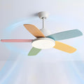 Kids Quiet Ceiling Fan with Light 42in Colorful Remote Fan Ceiling with Light Girls Boys Room Bedroom ETL Listed Ceiling Fans 6 Gear Wind Speeds 60W LED Ceiling Fan Lighting for Living Room