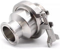 1pcs 19 25 32 38 51 57 63 76 89 102mm Sanitary Stainless Steel 304 Clamp Check Valve, No Negative Pressure Quick Opening Clamp Check Valve(102mm Ferrule 119)