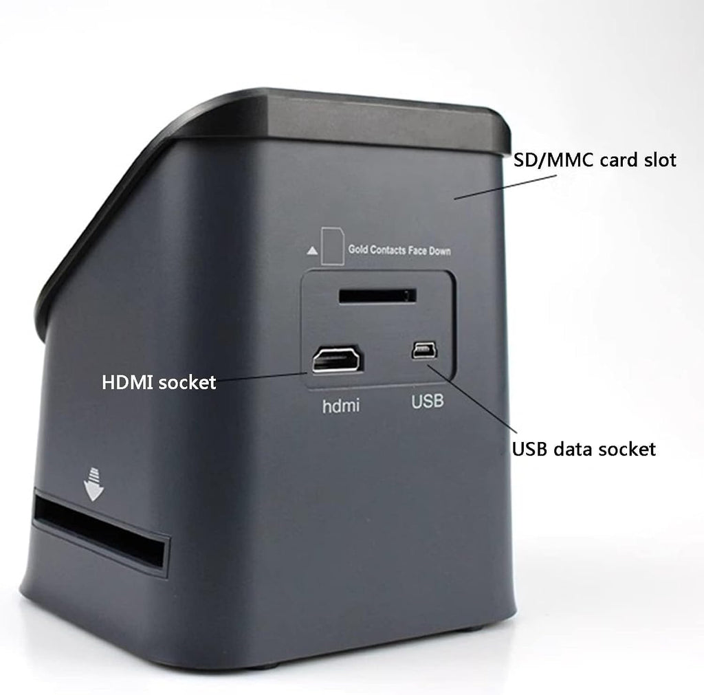 Digital Slide Scanner, 22MP Film Scanner with Large 4.3' Display and HDMI, Converts 35mm/126/110/Super 8 Film and 135/126/110 Slides to Digital Photos