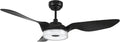 Carro 52' Ceiling Fan with Light and Remote, 10 Speeds Reversible Silent DC Motor Smart Ceiling Fan, 3 Light Colors Dimmable Indoor Outdoor, Compatible with Alexa, Siri & Google Home, Black