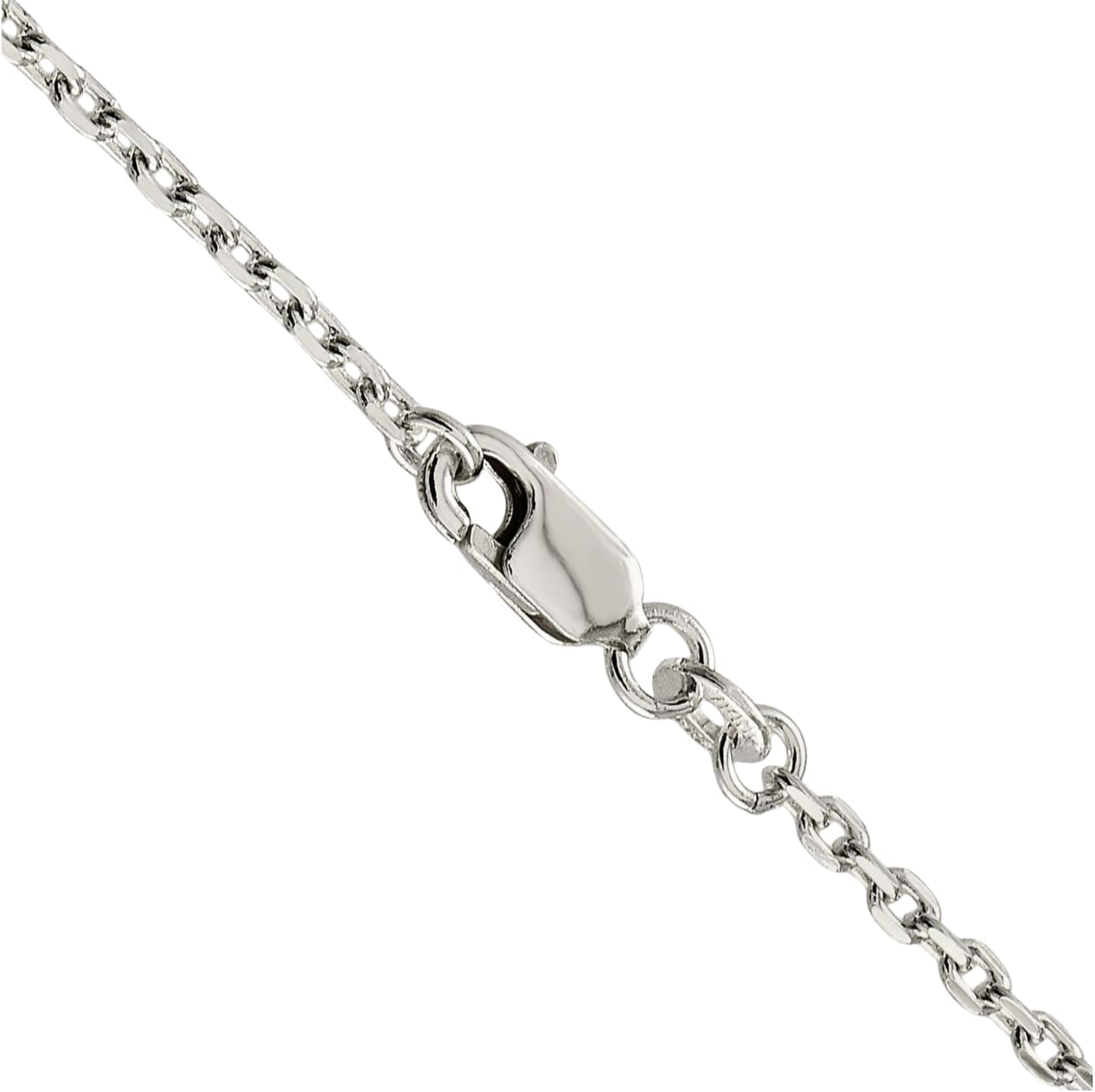925 Sterling Silver 2mm Thin Rolo Cable Chain Necklace 18 inch Polished for her for him
