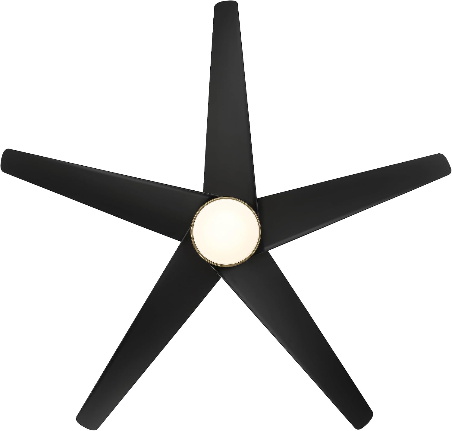WAC F-071L-SB/MB Viper 60' Outdoor Ceiling Fan with Lights and Remote Control, Soft Brass Matte Black